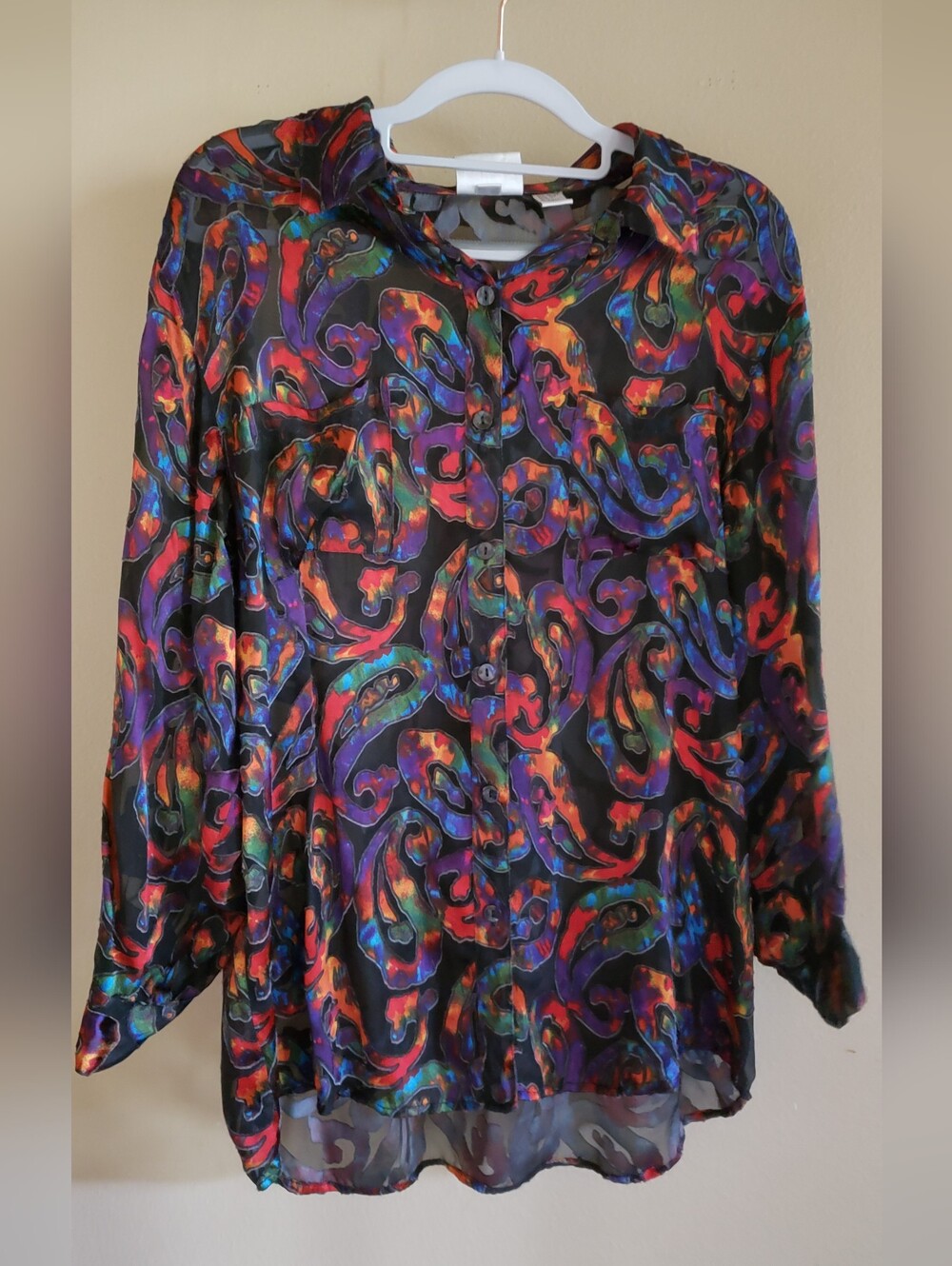 Multicolor Paisley Button-Down Blouse By Chico's